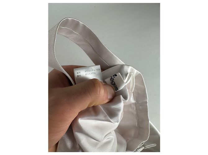Vintage Courreges Paris Perlenrock 38/M Silber - Ansicht 5