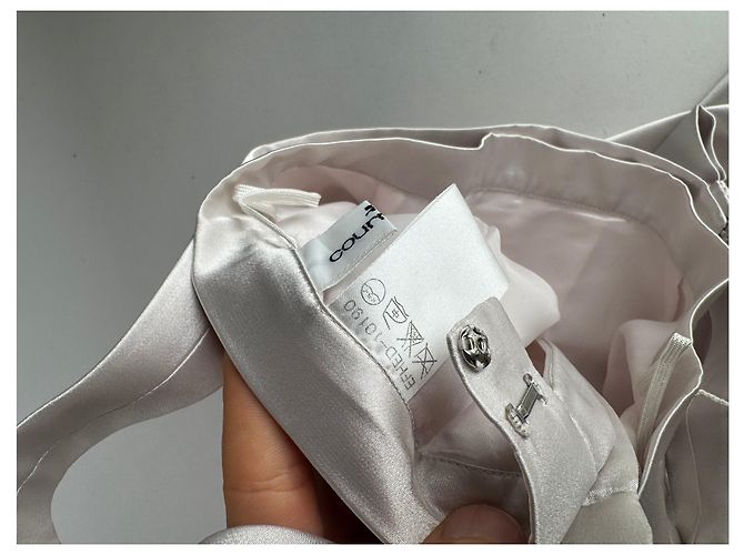 Vintage Courreges Paris Perlenrock 38/M Silber - Ansicht 6