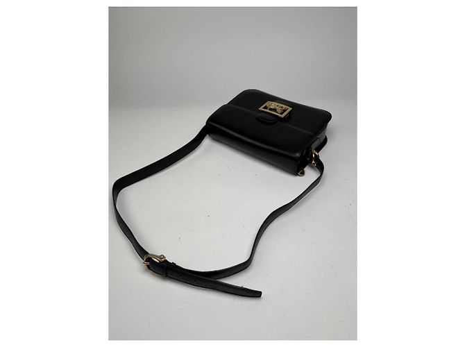 Céline Vintage Celine Paris Triomphe Ledertasche Schwarz - Ansicht 12