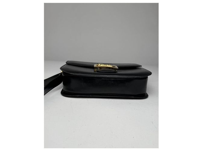 Céline Vintage Celine Paris Triomphe Ledertasche Schwarz - Ansicht 15