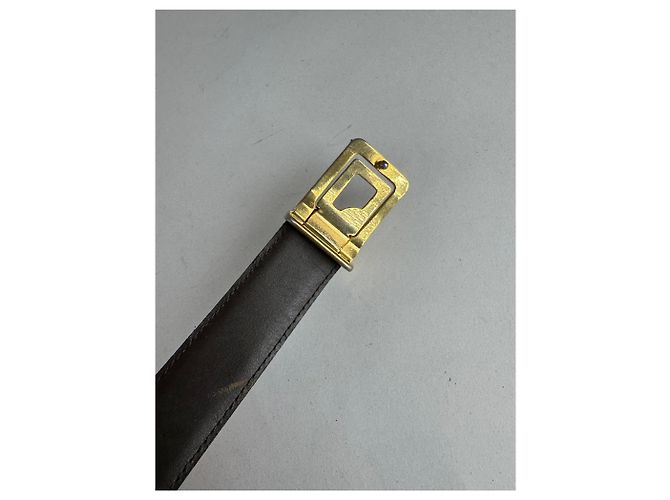 Vintage Burberry London Ledergürtel schwarz - Ansicht 3