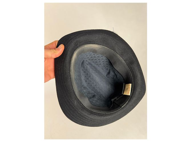 Cappello in lana vintage Gucci nero L - vista 5