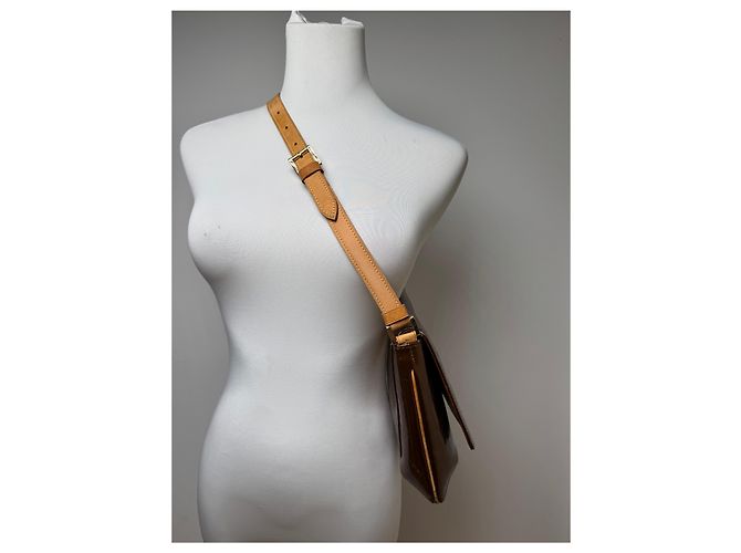 Alma Vintage Louis Vuitton Vernis Leder Tasche Braun - Ansicht 14