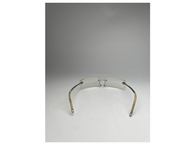 Timeless Vintage Chanel rahmenlose Sonnenbrille Silber - Ansicht 6
