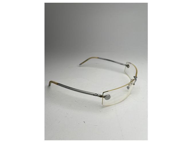 Timeless Vintage Chanel rahmenlose Sonnenbrille Silber - Ansicht 7