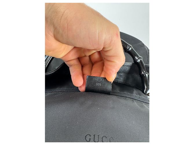 Bamboo Vintage Gucci Handtasche mit Bambusgriff in Schwarz - Ansicht 4