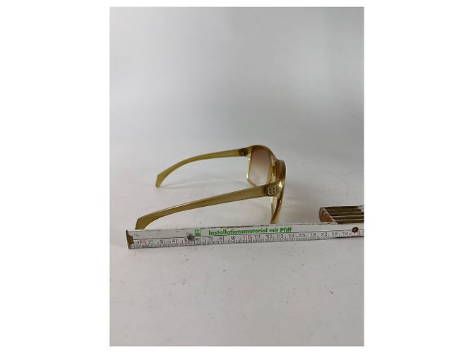 Vintage Balenciaga Übergroße Sonnenbrille Gold - Ansicht 10