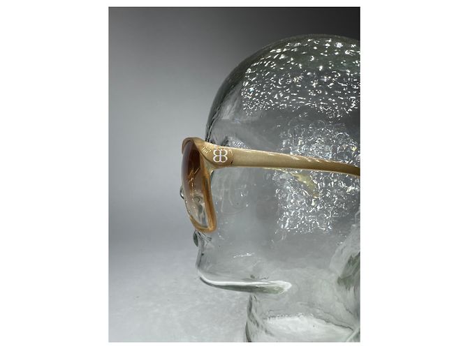 Vintage Balenciaga Übergroße Sonnenbrille Gold - Ansicht 12