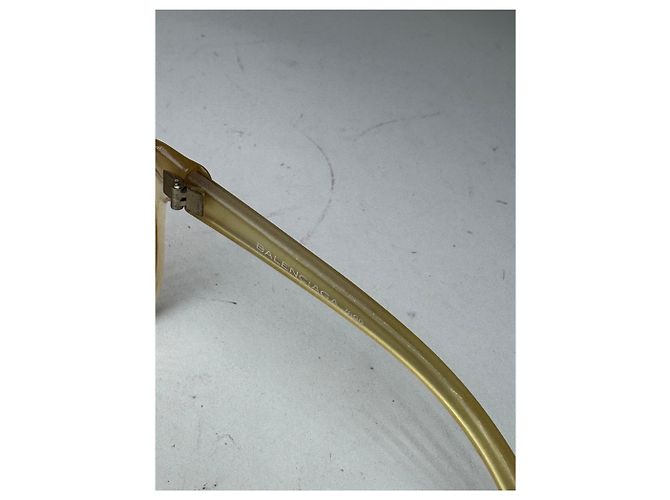 Vintage Balenciaga Übergroße Sonnenbrille Gold - Ansicht 3