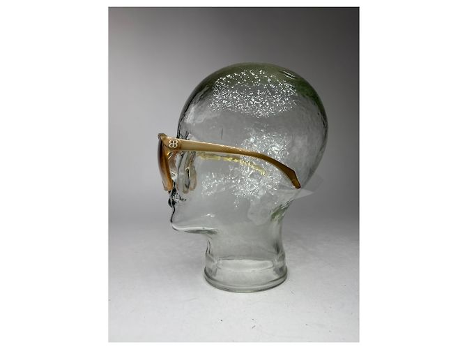 Vintage Balenciaga Übergroße Sonnenbrille Gold - Ansicht 4