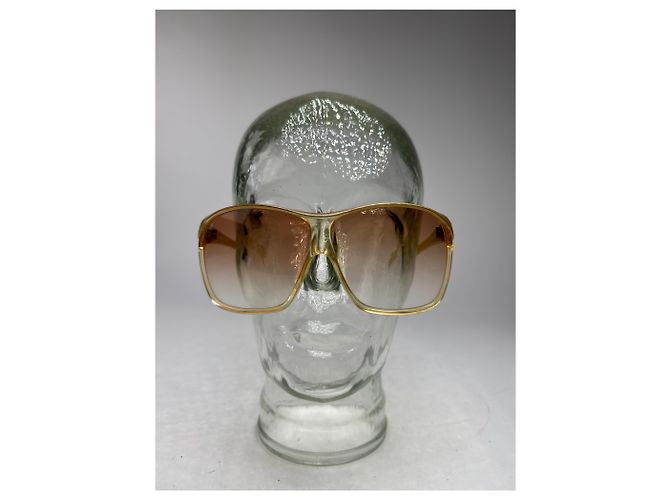 Vintage Balenciaga Übergroße Sonnenbrille Gold - Ansicht 5