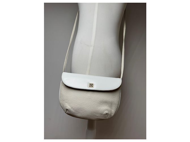 Vintage Givenchy 4G Leder Tasche Weiß - Ansicht 14