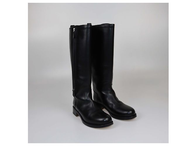 Trim Hermès Botas HERMES T.EU Cuero Negro - vista 3