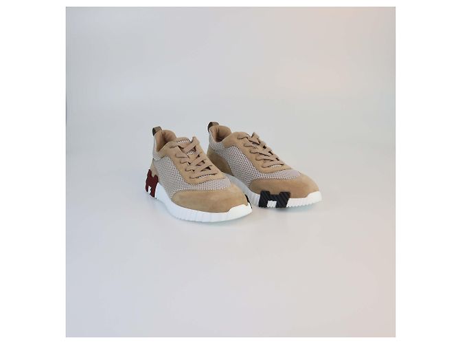 Hermès HERMES Trainer T.EU aus Wildleder Beige - Ansicht 2