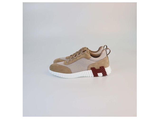 Hermès HERMES Trainer T.EU aus Wildleder Beige - Ansicht 4