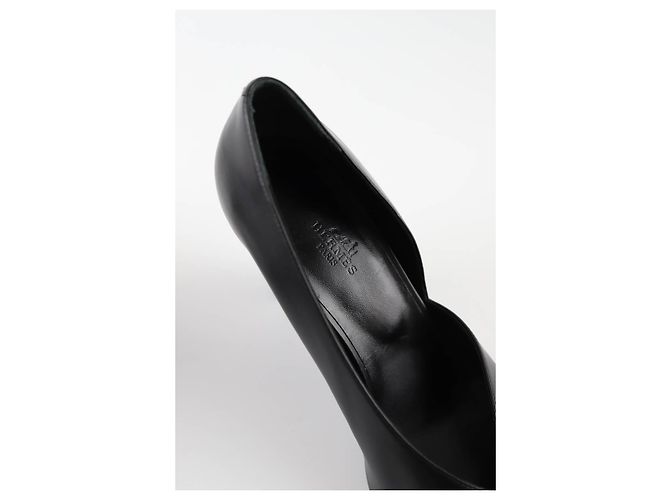 Hermès Schwarze Lederabsätze - Ansicht 10