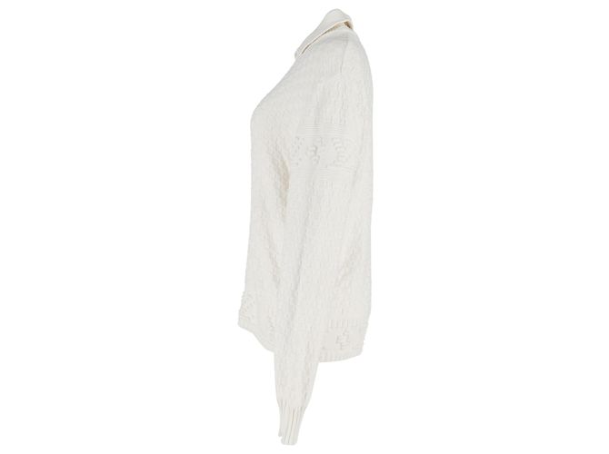 Louis Vuitton Rollkragenpullover aus weißer Wolle Roh - Ansicht 2