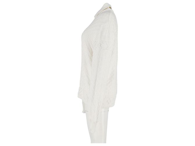 Louis Vuitton Rollkragenpullover aus weißer Wolle Roh - Ansicht 6