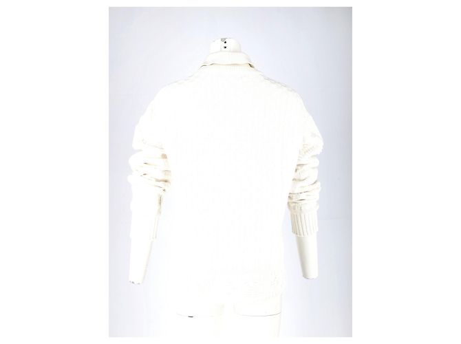 Louis Vuitton Rollkragenpullover aus weißer Wolle Roh - Ansicht 9