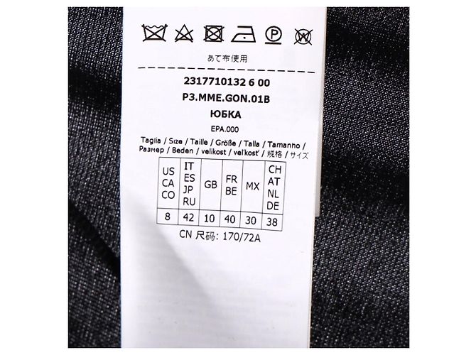Falda midi asimétrica Max Mara en viscosa negra Negro - vista 4