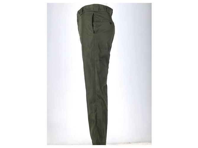 Calças de nylon verde com logo triangular Prada Verde oliva - vista 5