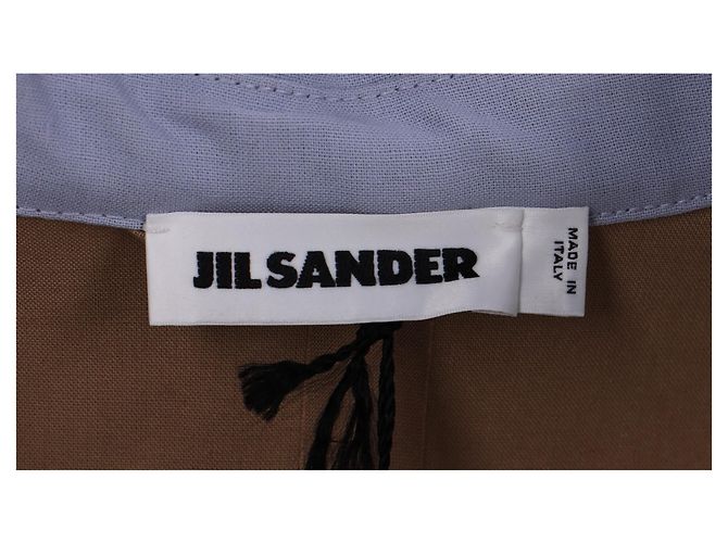 Abrigo trench con cinturón y botones seguros Jil Sander en algodón púrpura - vista 10