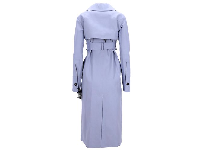 Abrigo trench con cinturón y botones seguros Jil Sander en algodón púrpura - vista 3