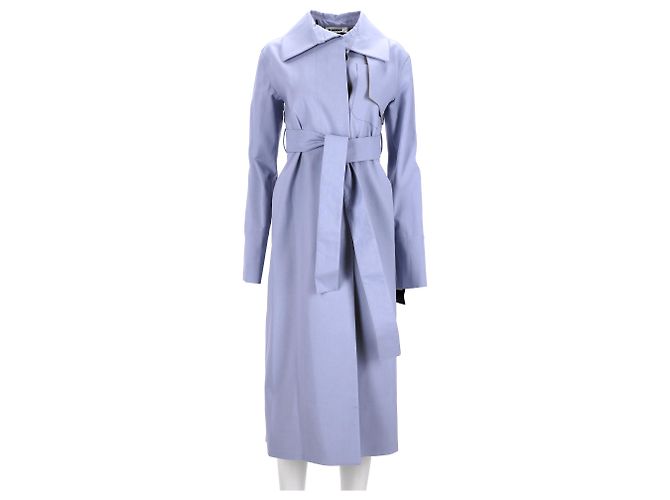 Abrigo trench con cinturón y botones seguros Jil Sander en algodón púrpura - vista 7