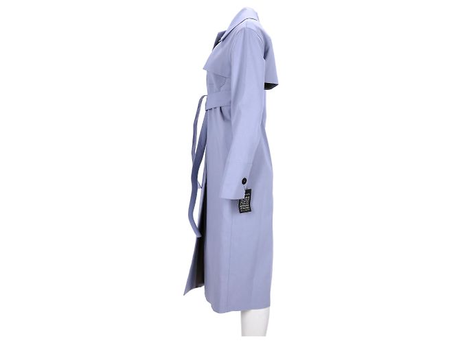 Abrigo trench con cinturón y botones seguros Jil Sander en algodón púrpura - vista 8