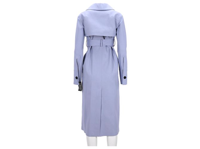 Abrigo trench con cinturón y botones seguros Jil Sander en algodón púrpura - vista 9