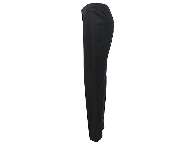 Pantalones de tiro alto en algodón negro de Prada - vista 2