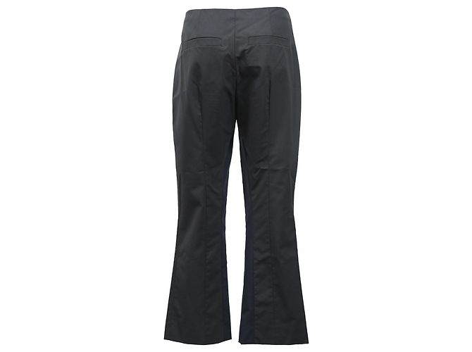 Pantalones de tiro alto en algodón negro de Prada - vista 3