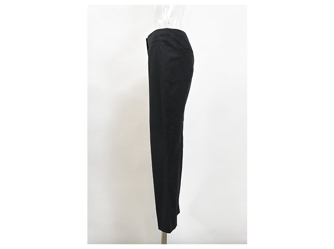 Pantalones de tiro alto en algodón negro de Prada - vista 6