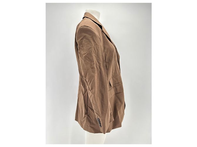 Autre Marque NON SIGNE / UNSIGNED Jackets T.International S Polyester Brown - view 3