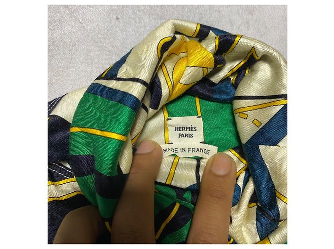 Collo alto in seta Hermès Multicolore - vista 2