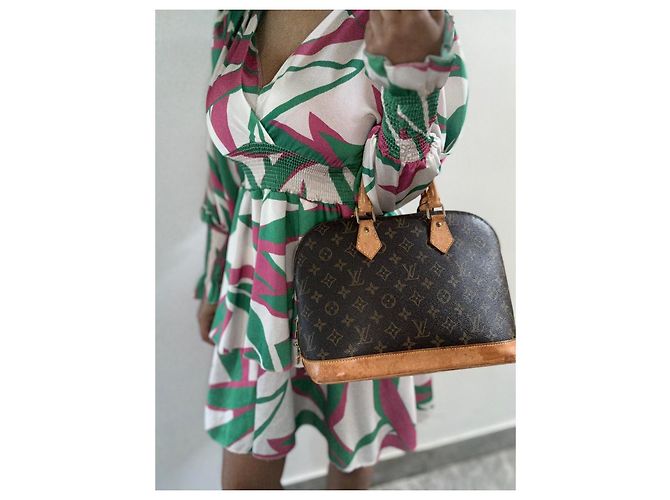 Borsa Louis Vuitton Alma PM Marrone Pelle - vista 2