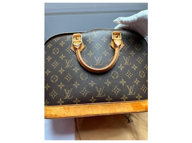 Borsa Louis Vuitton Alma PM Marrone Pelle - vista 4