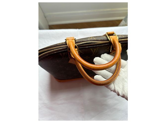 Borsa Louis Vuitton Alma PM Marrone Pelle - vista 9