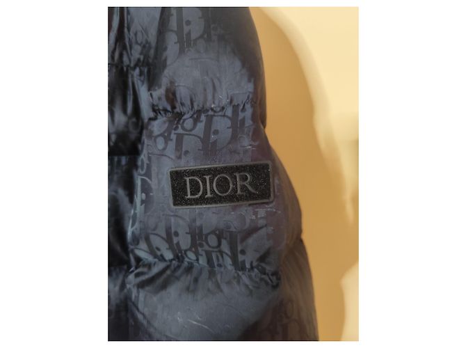 Giacca Piumino Dior Oblique Blu Navy Jacquard Blu scuro - vista 3