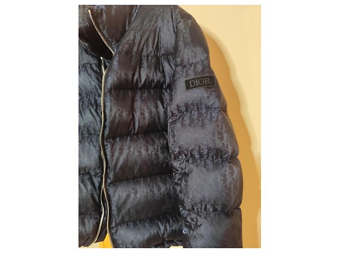 Giacca Piumino Dior Oblique Blu Navy Jacquard Blu scuro - vista 4