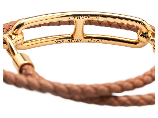 Bracciale Double Tour Roulis in Swift Marrone Hermès - vista 4