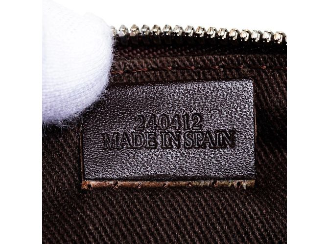 Pochette Loewe Anagram Nera e Arancione in Pelle Nero - vista 8
