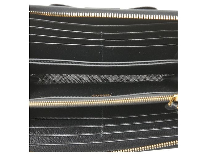 Cartera larga redonda con cinta Prada Negro - vista 4