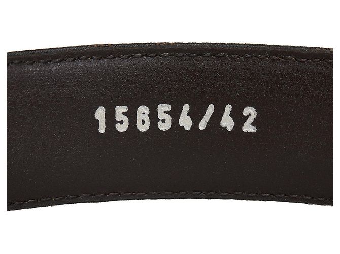 Cintura con fibbia FF Zucca di Fendi - vista 7