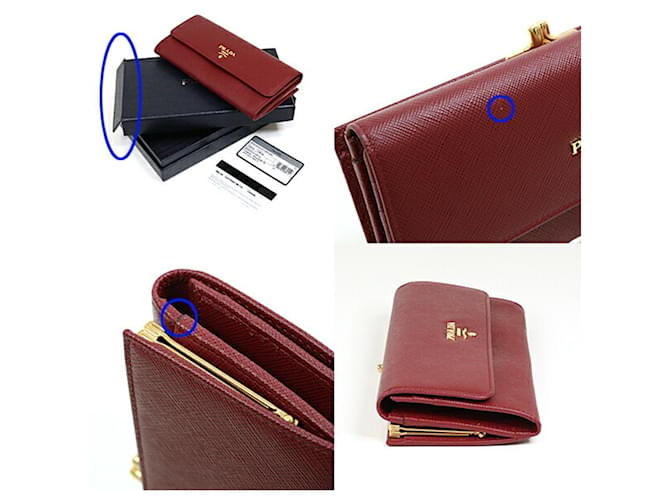 Saffiano Cartera Larga Prada en Burdeos - vista 2