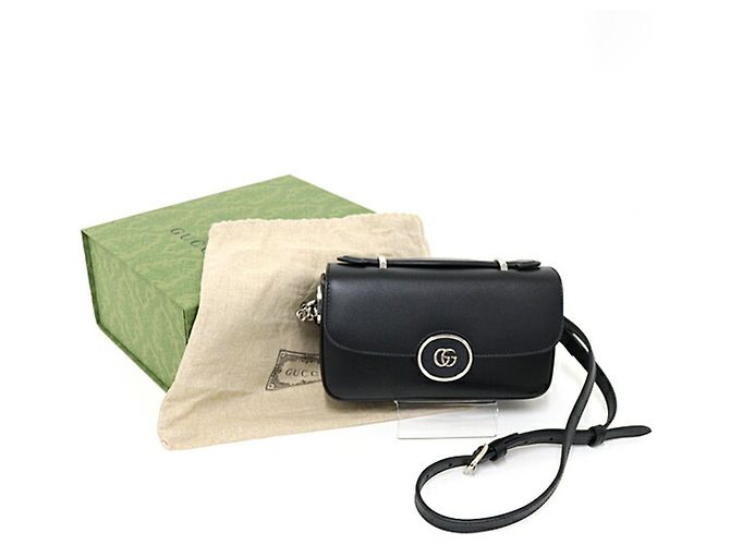 GUCCI Petit GG Mini Borsa a Spalla Nero - vista 2