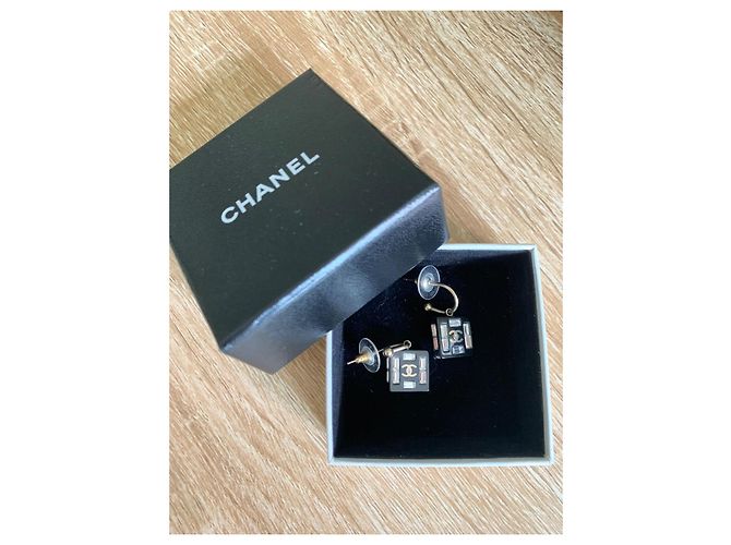 Chanel Modeschmuckohrringe Schwarz - Ansicht 6