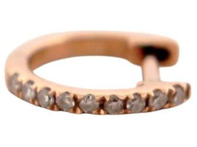 NOVE MONO ORECCHINO VANRYCKE MINI CREOLE T XS ORO ROSA 18K DIAMANTI - vista 2