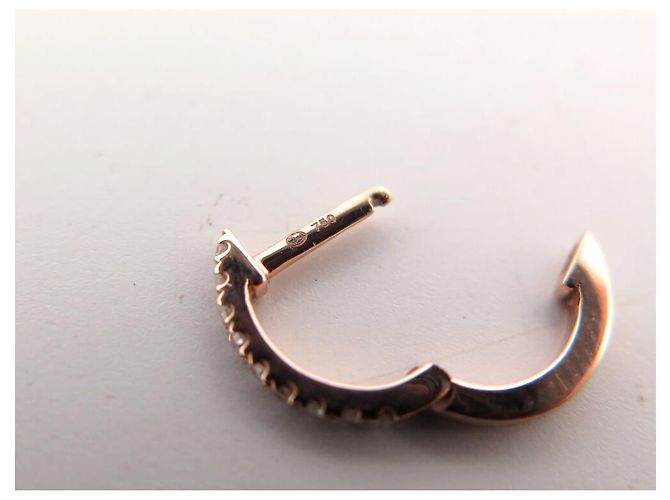 NOVE MONO ORECCHINO VANRYCKE MINI CREOLE T XS ORO ROSA 18K DIAMANTI - vista 6