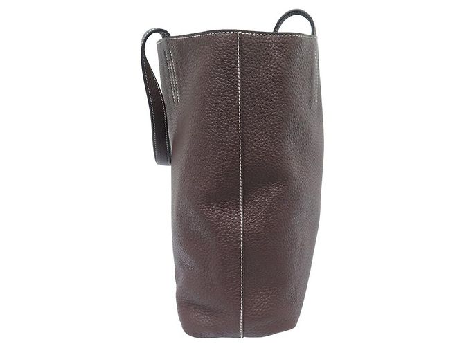 Hermès NUOVA BORSA HERMES DOUBLE SENS 36 PELLE CLEMENCE NERA E MARRONE - vista 11